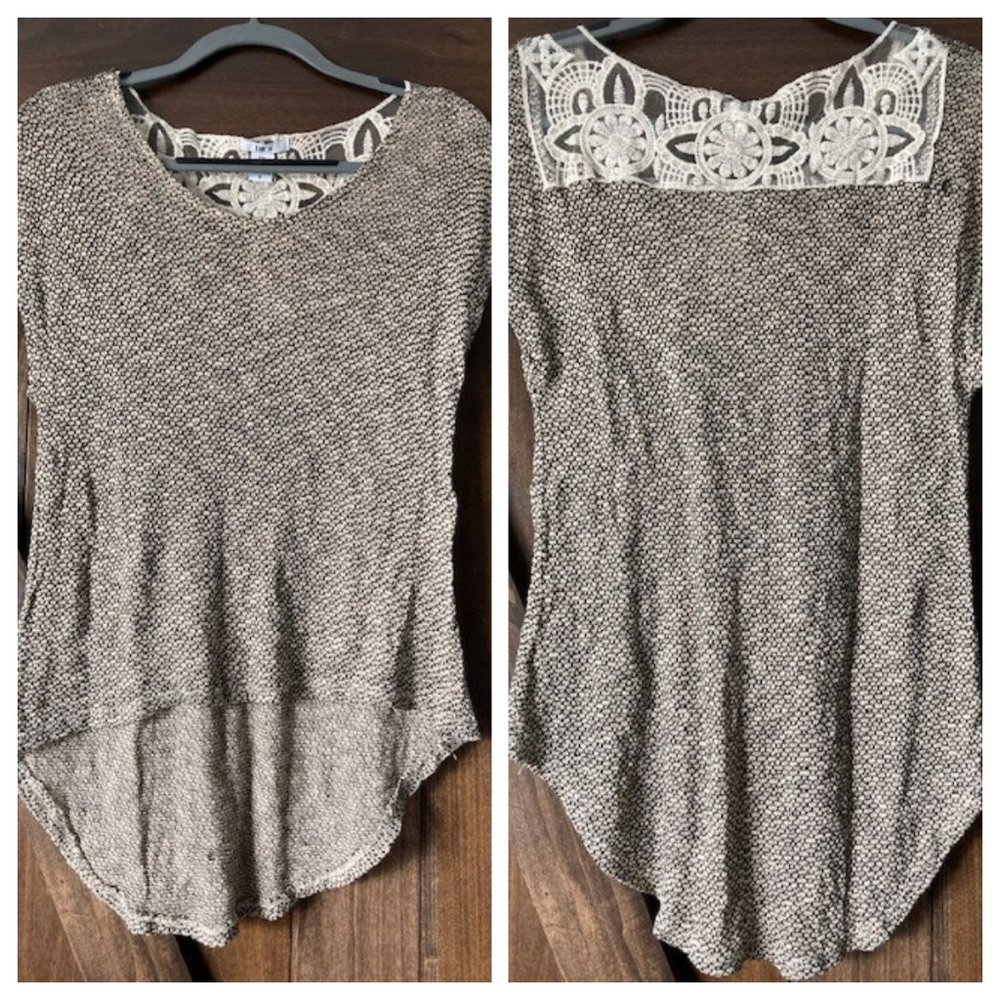 Bar III Hi Low Cap Sleeve Top